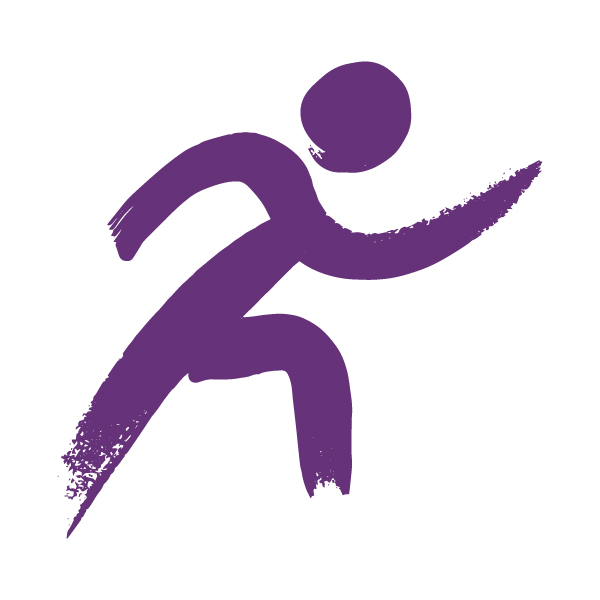 Purple runner – an illustration of a purple runner