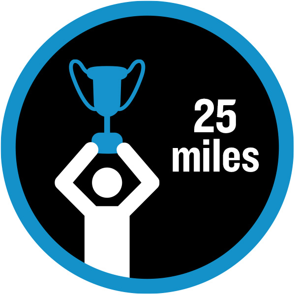 25 miles badge