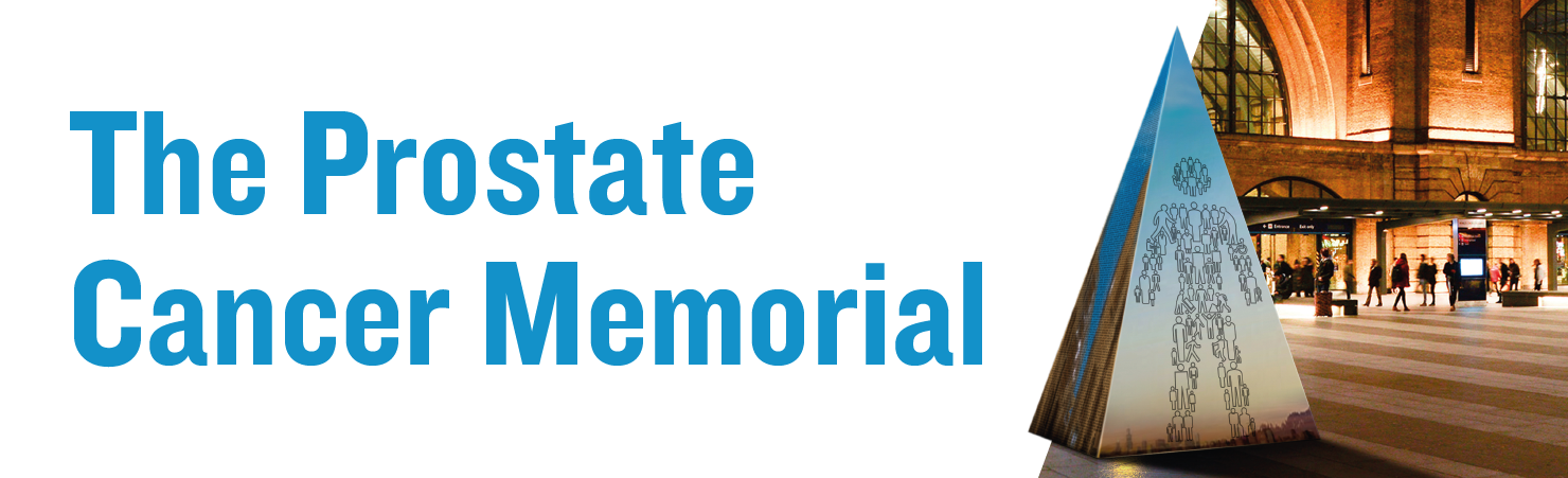 Computer generated image of The Prostate Cancer Memorial at the entrance of Kings Cross station. 