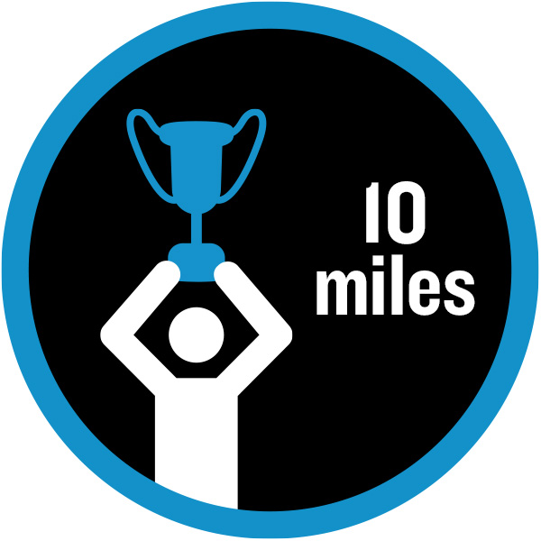10 miles badge
