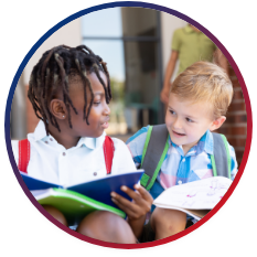 Twi children reading school books