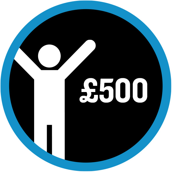 £500 badge