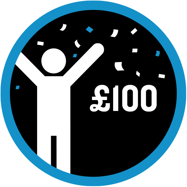 £100 raised icon
