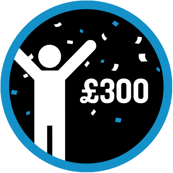 £300 raised icon