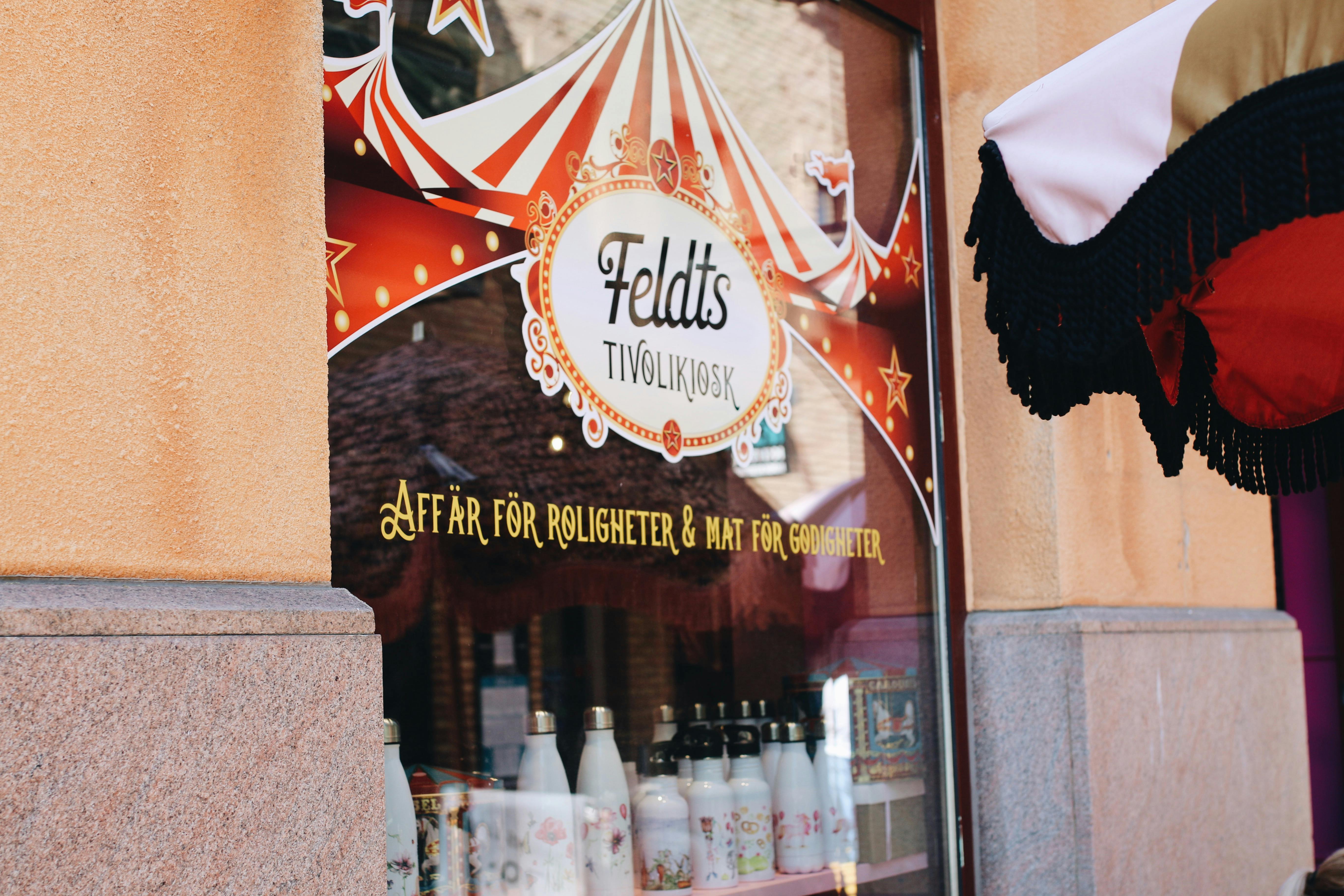 Feldts tivolikiosk är både café och butik.