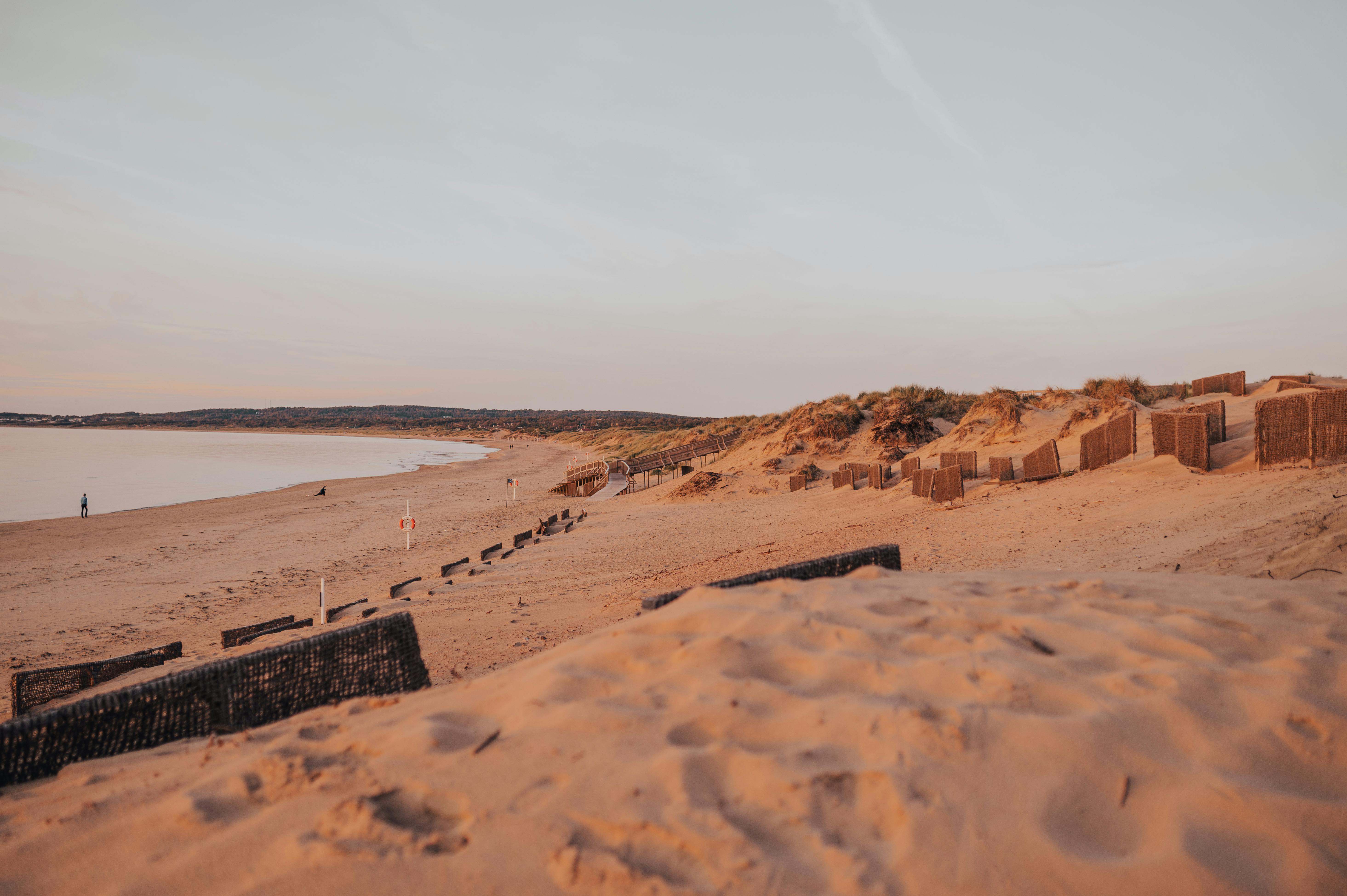 Tylösand strand, Halland, i solnedgången.