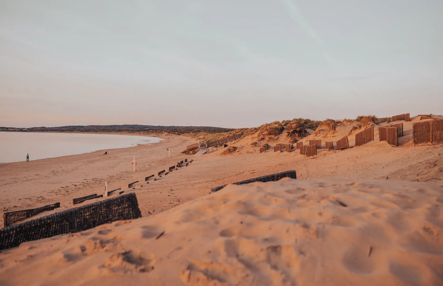 Tylösand strand, Halland, i solnedgången.