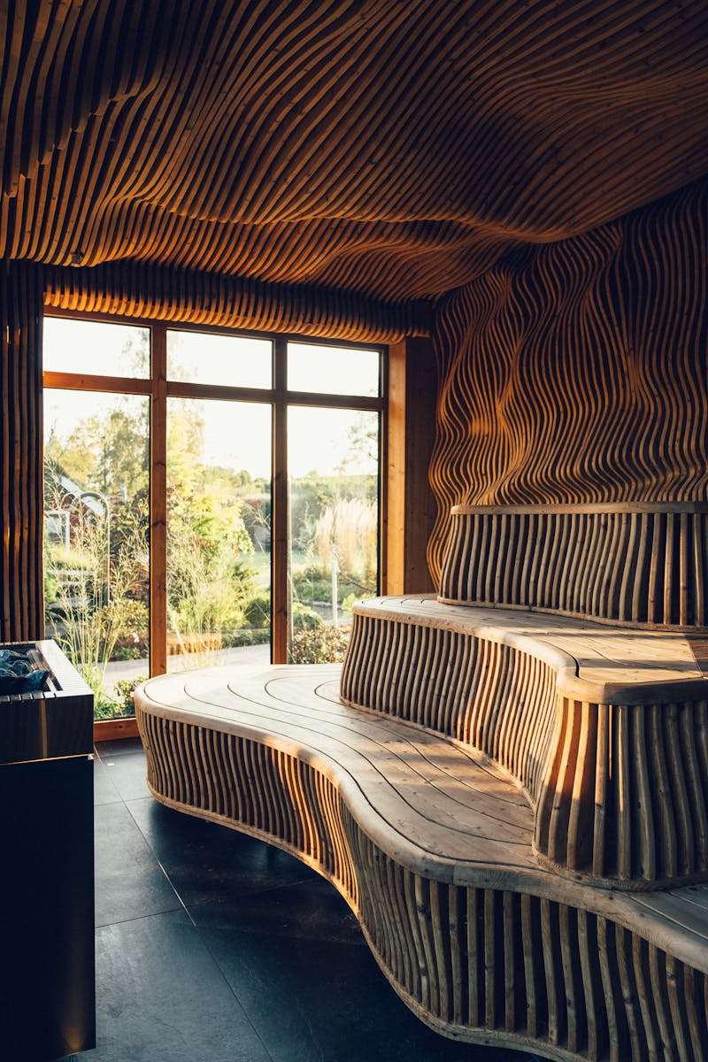 Bastu på spa Ästad Vingård, Halland.