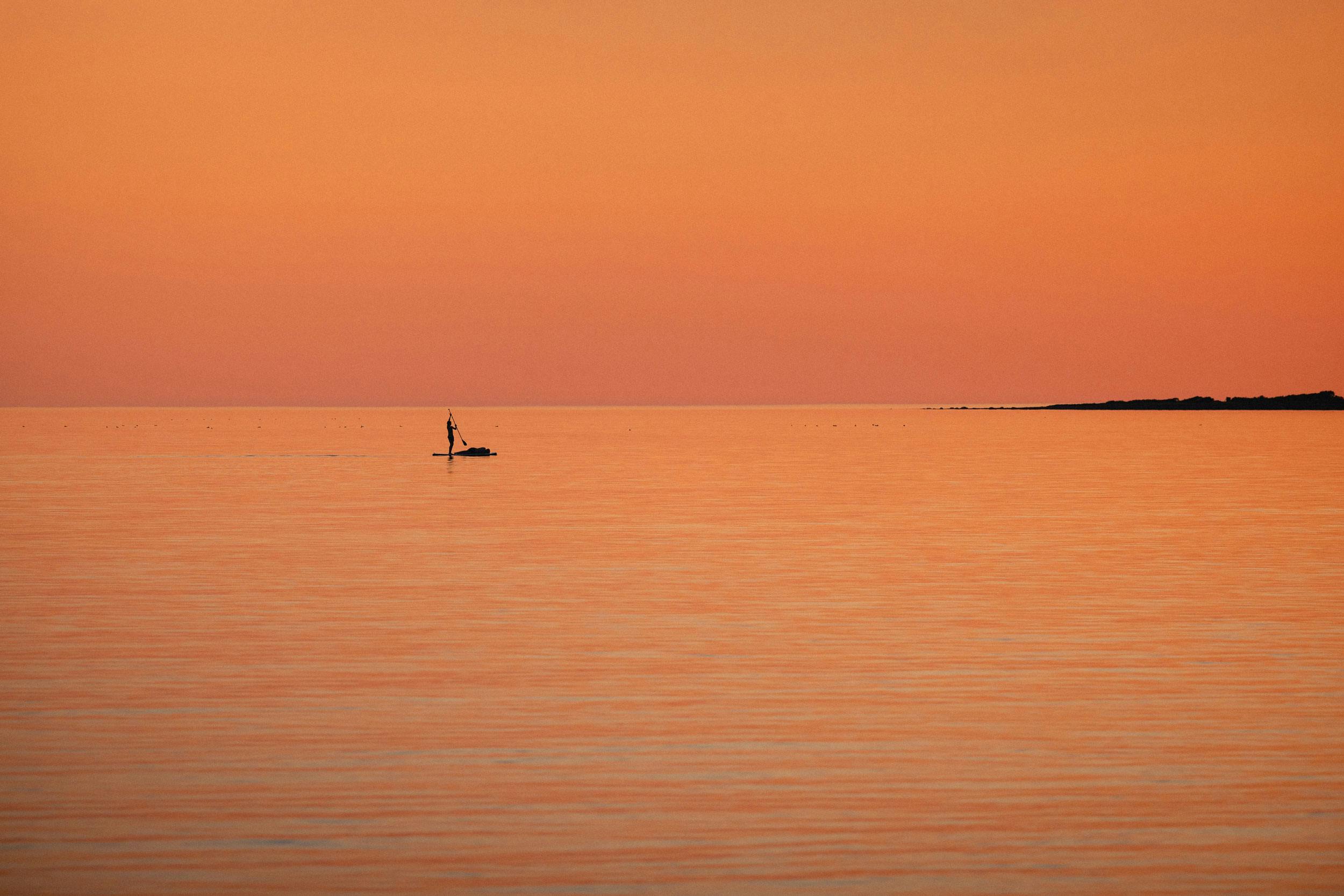 Sup i solnedgången i Halland