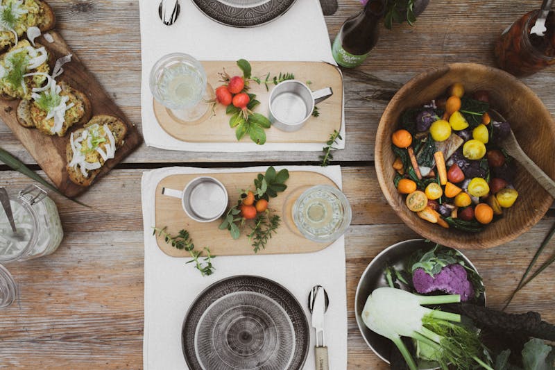 Middag vid The edible country.