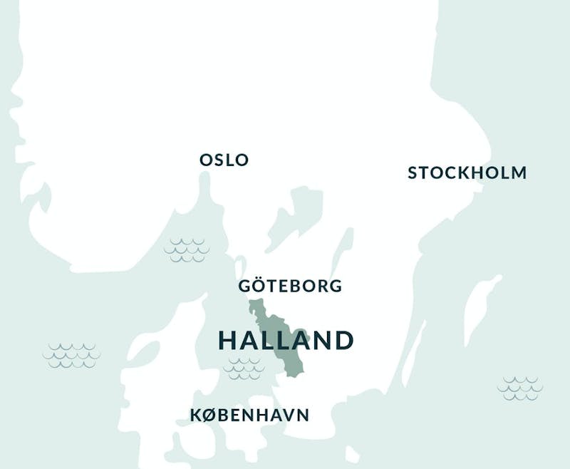Översiktskarta över Hallands läge i Sverige