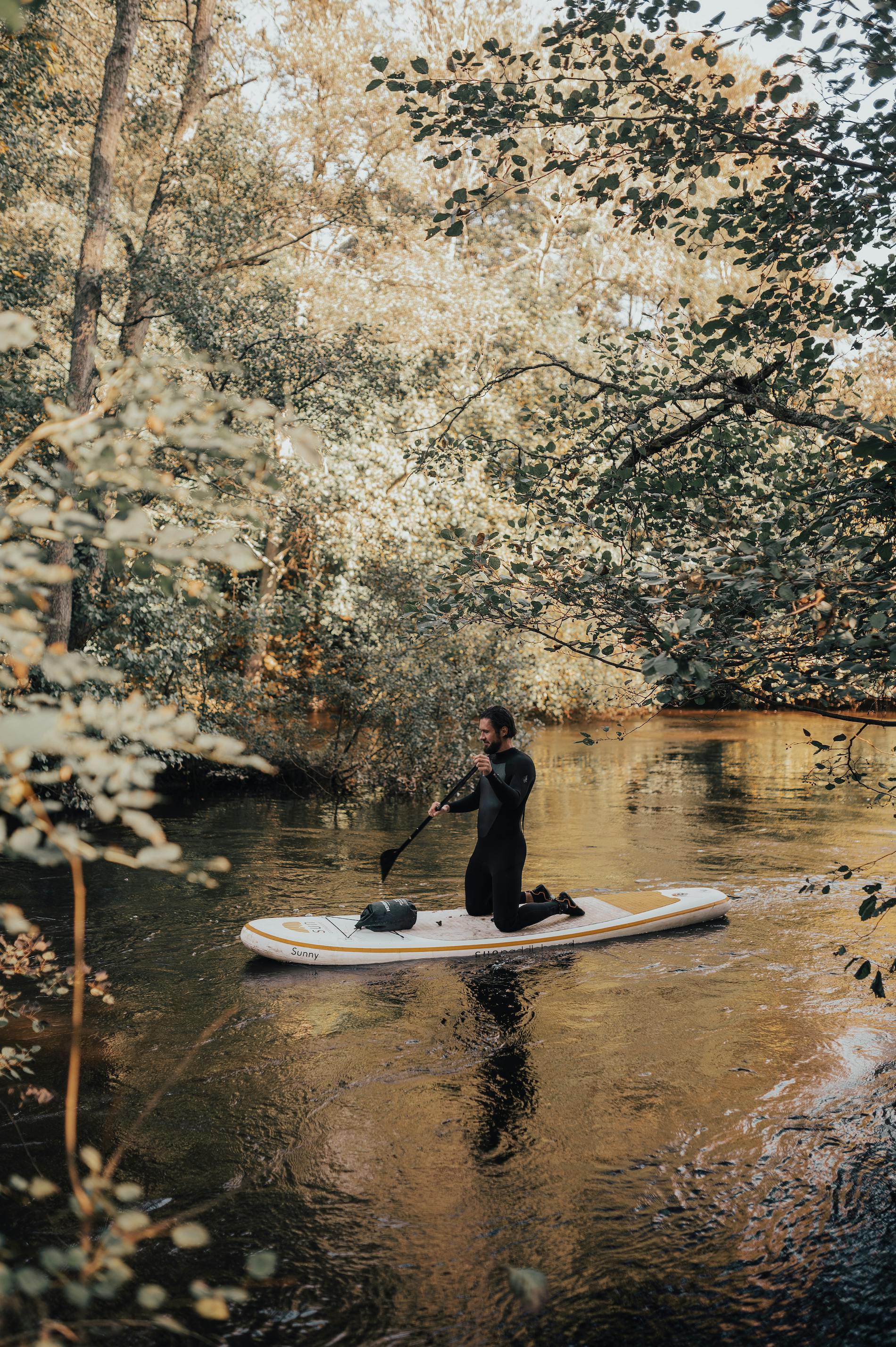 Stand up paddleboard på Suseån i Halland