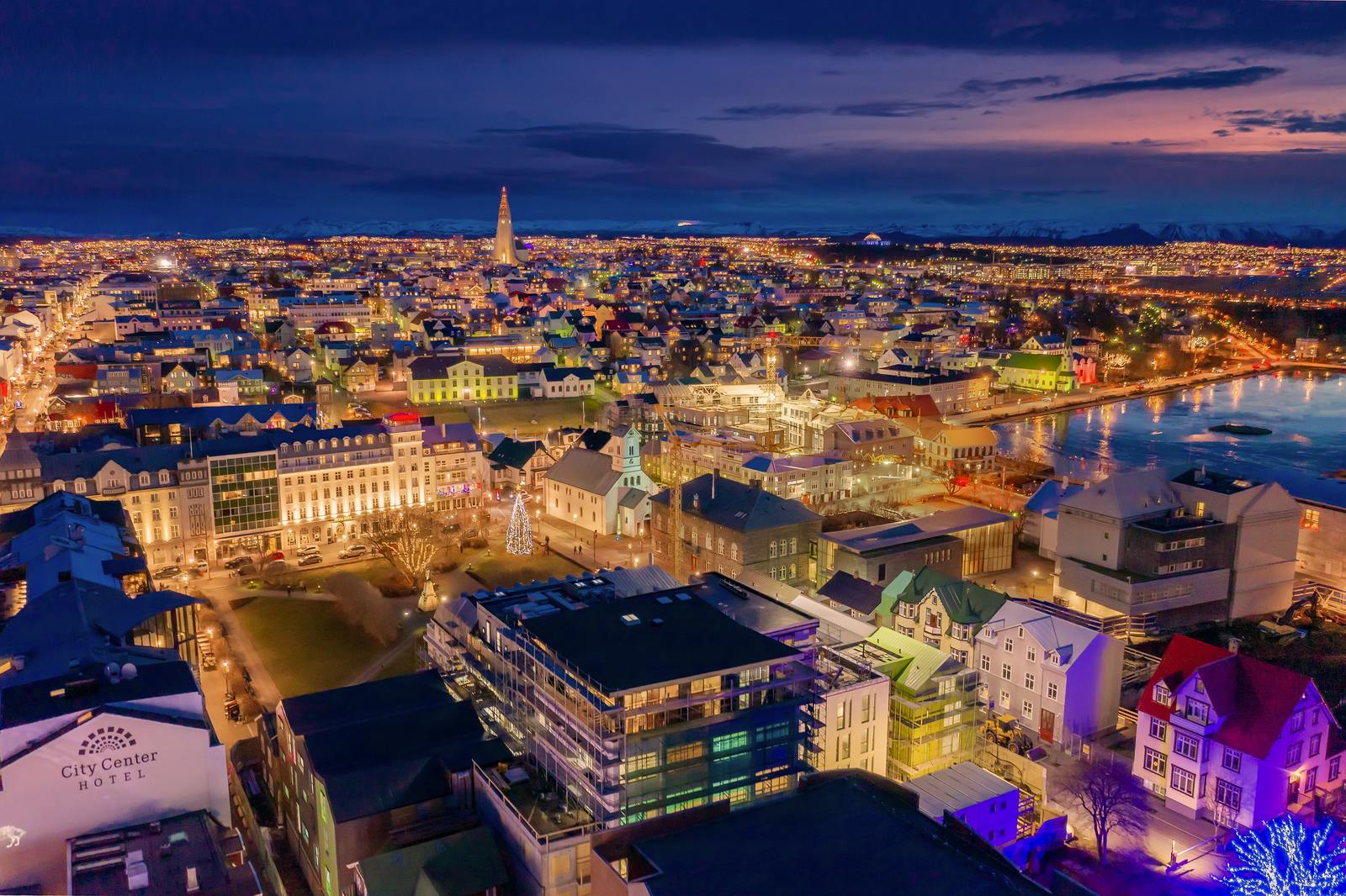 Reykjavik at night