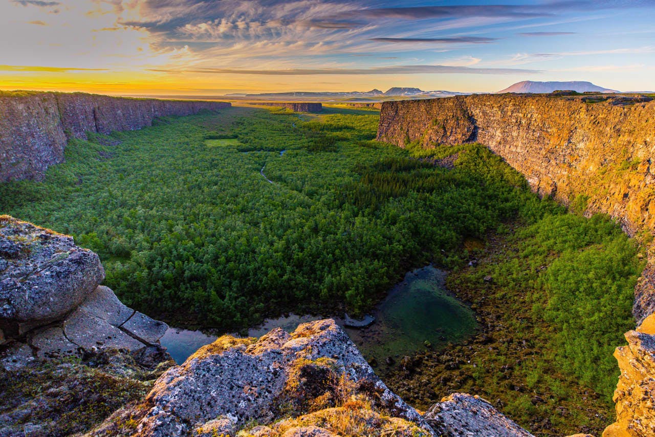 Asbyrgi canyon