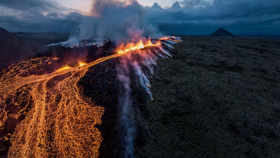  Litli-Hrútur eruption in Iceland July 2023