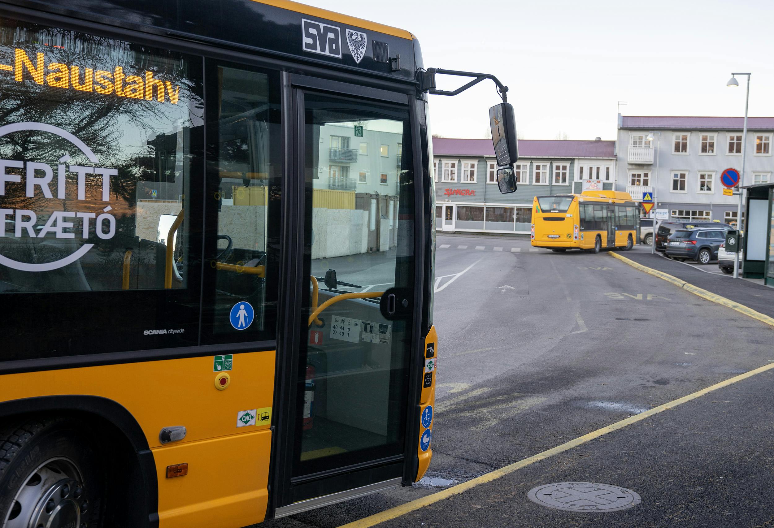 Stræto buses in Akureyri