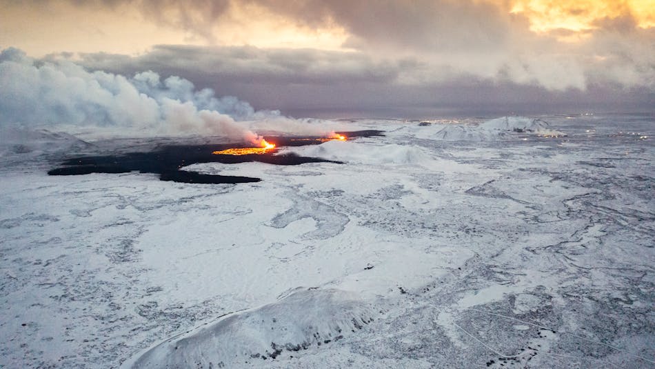 Volcanic eruption on Reykjanes peninsula in December 2023