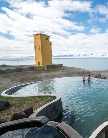 The view from GeoSea in North Iceland