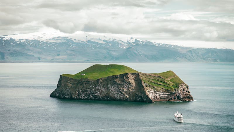 Ferry sailing to the Westman Islands