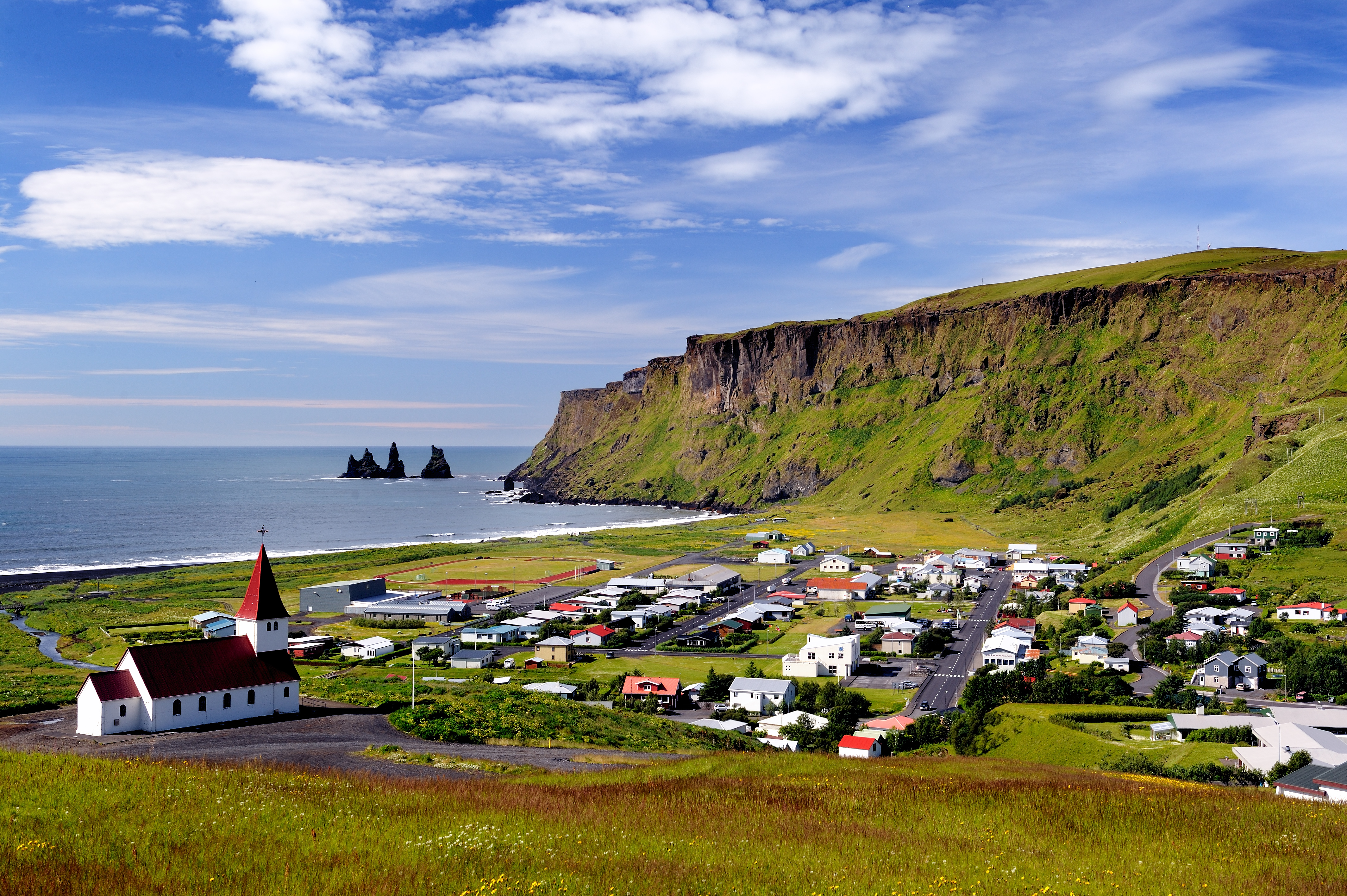 The village of Vík í Mýrdal 