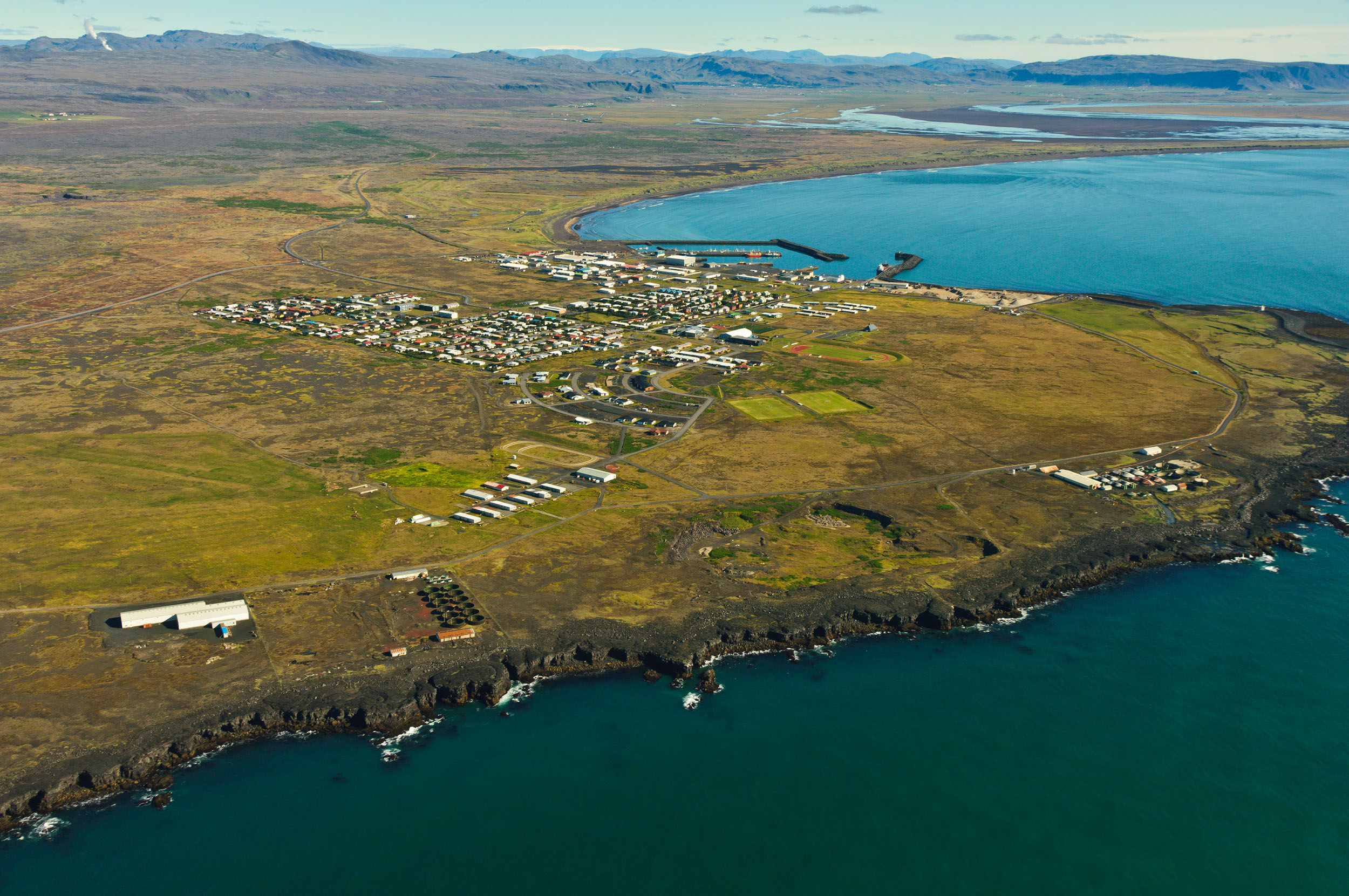 Þorlákshöfn from above 