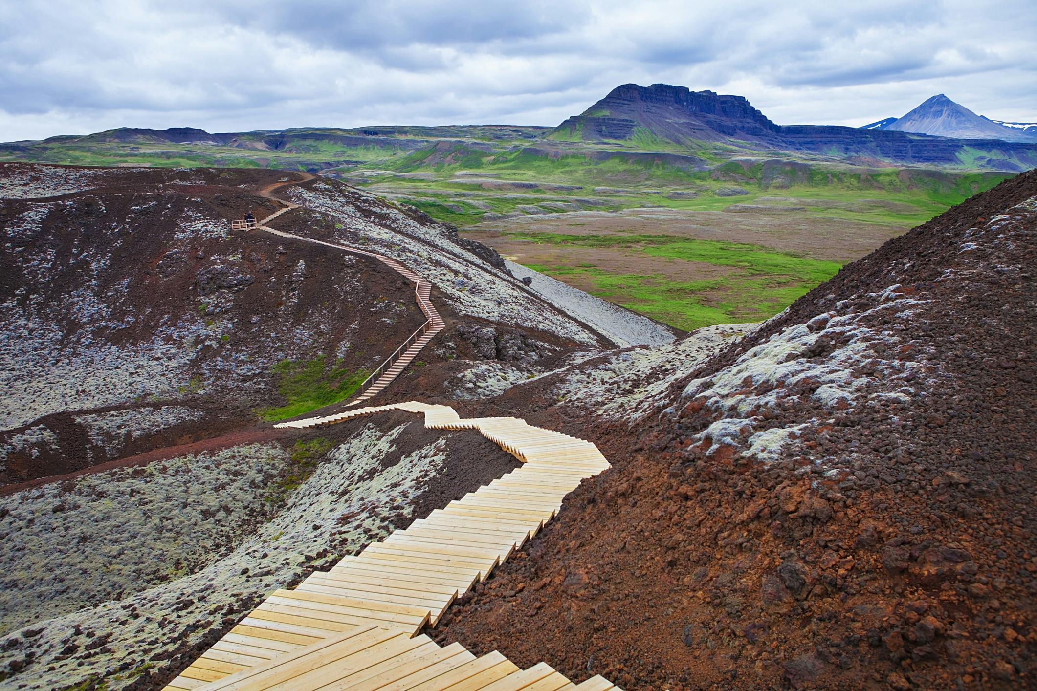 Grabrok crater in West Iceland