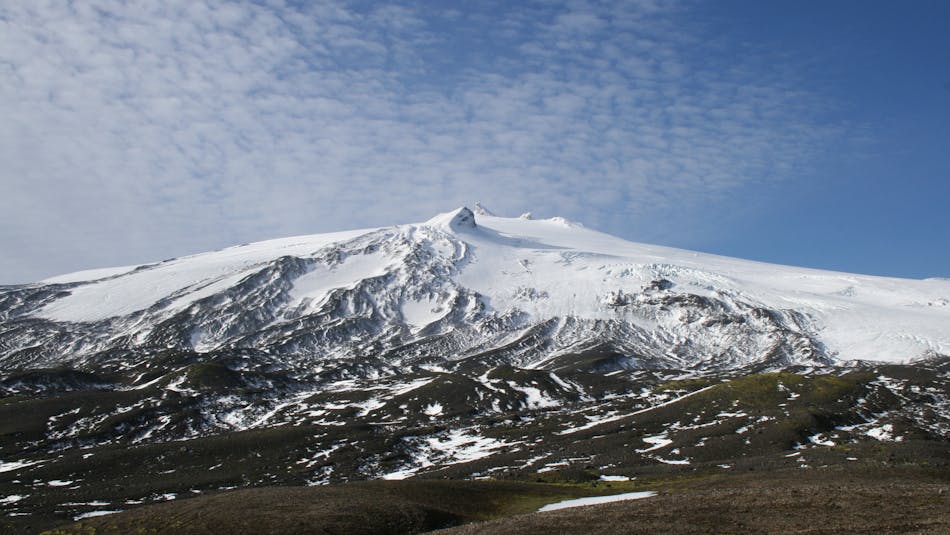 Snaefellsjokull volcano and glacier