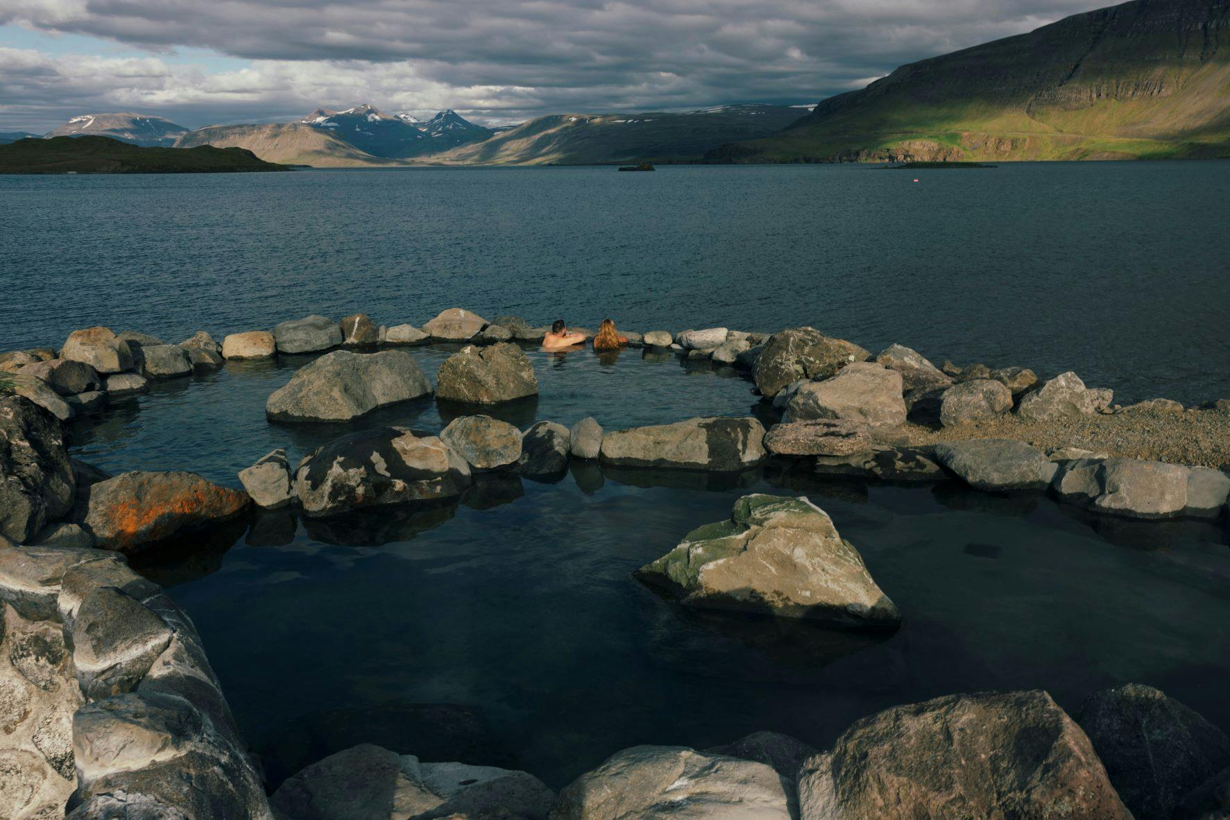 The Hvammsvík Hot Springs near Reykjavík