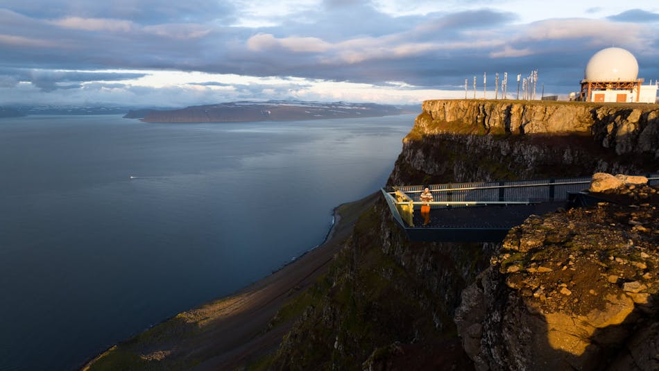 Drone image of Bolafjall Platform