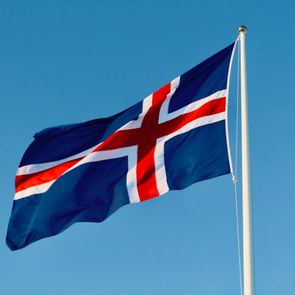 the Icelandic flag