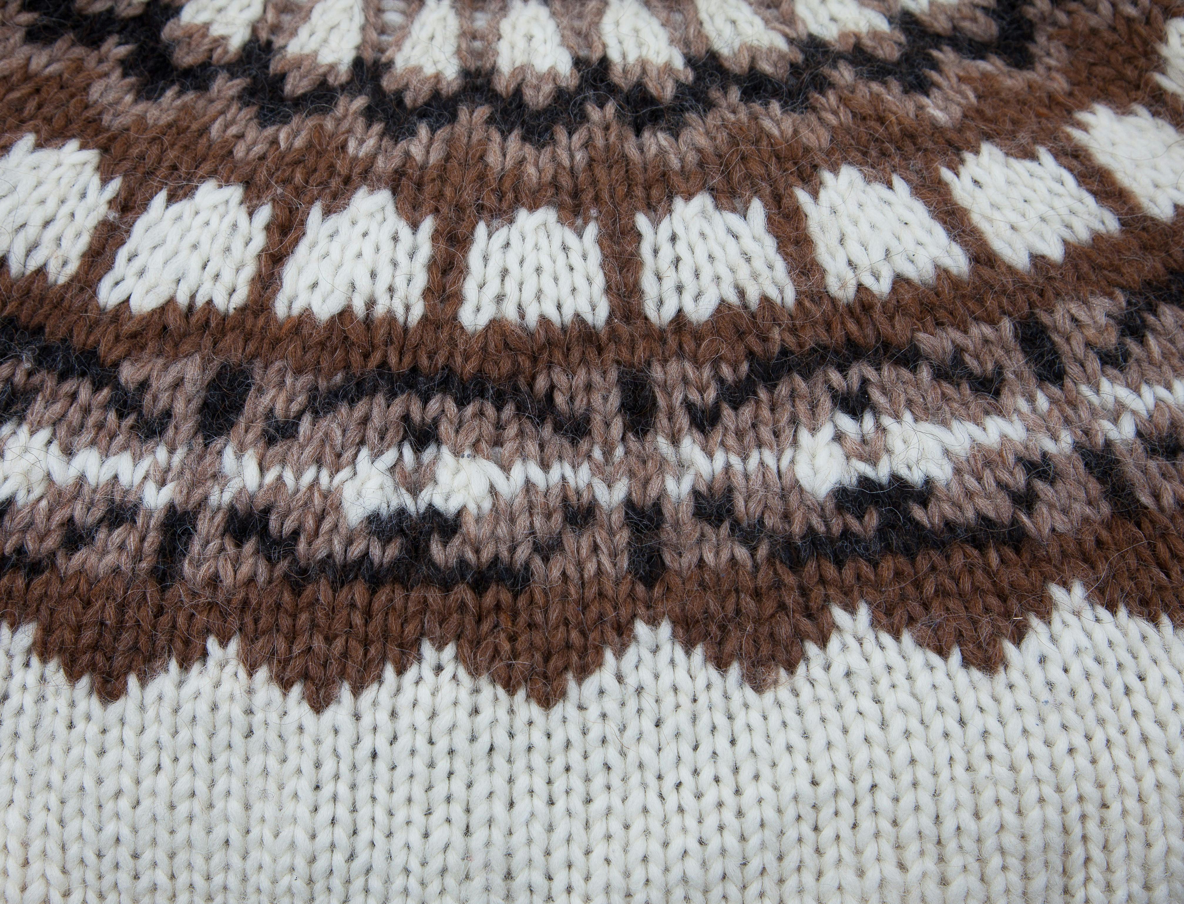 Icelandic sweater pattern close-up