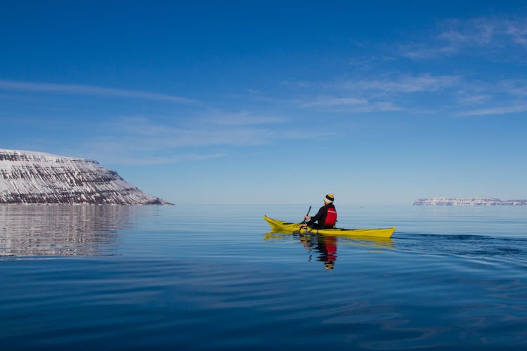 Man sailing on a boat