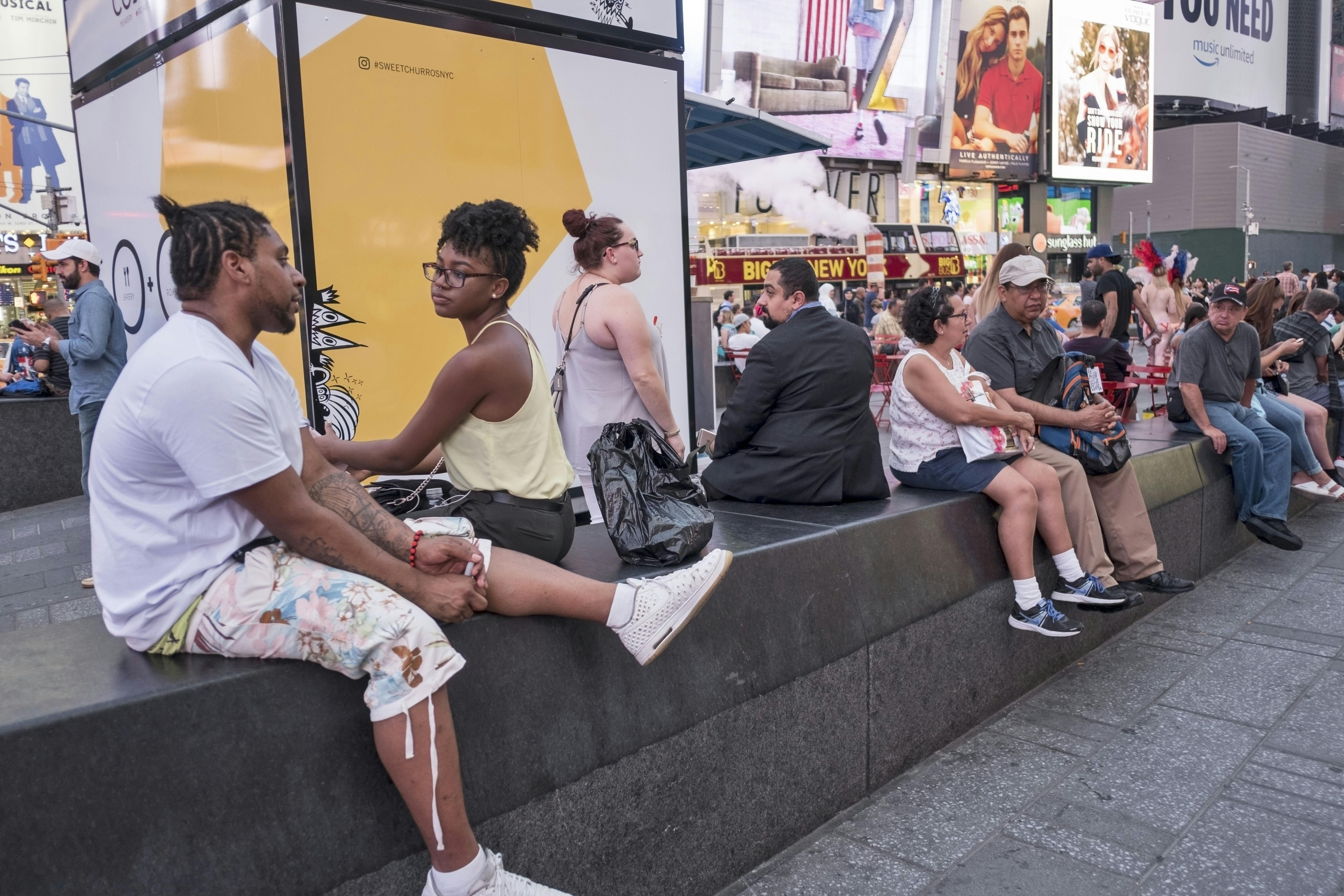 Times Square, New York City, 2017. © David Hurn/Magnum Photos.