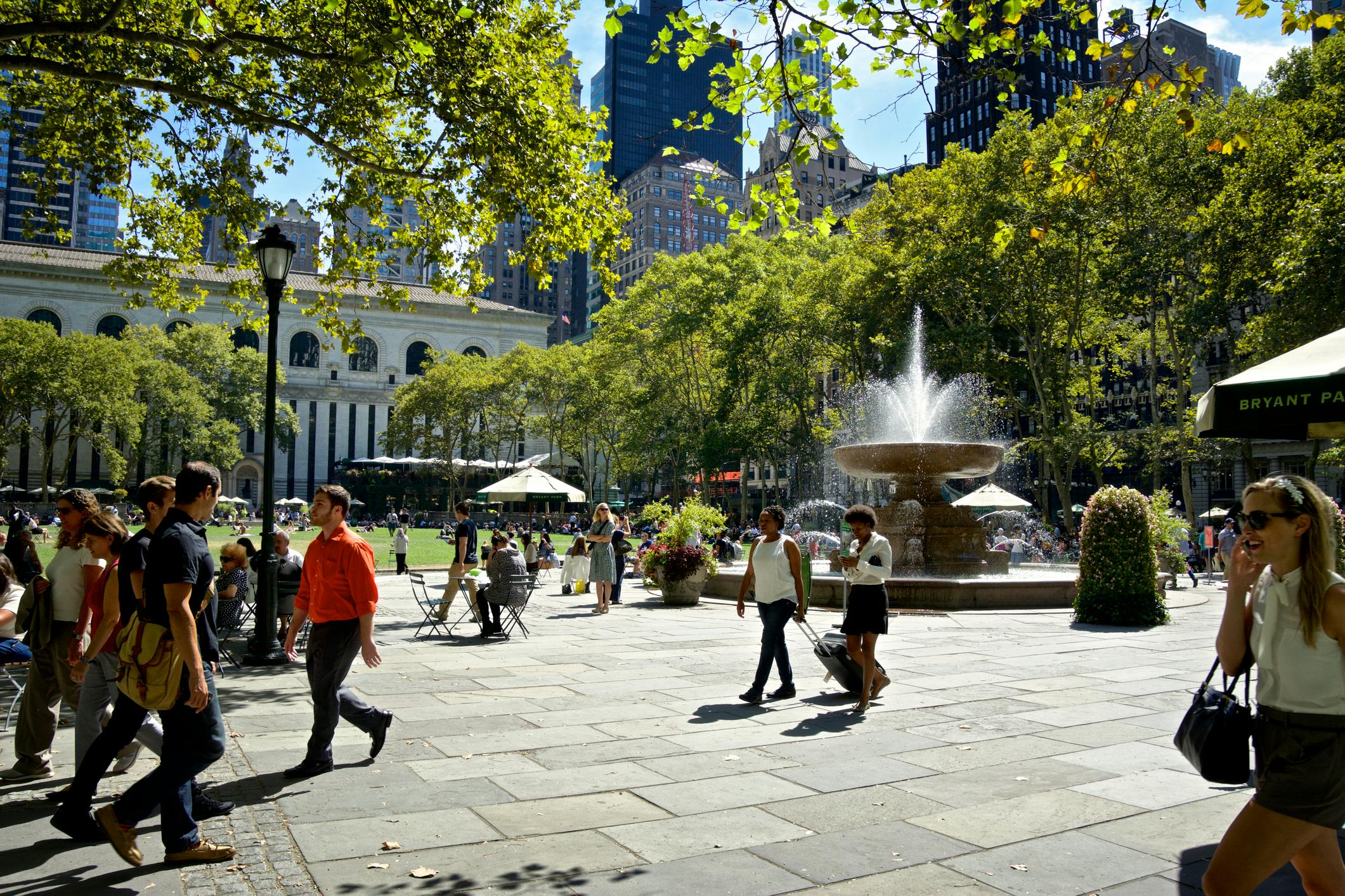 Bryant Park, New York City, 2015. Photo by JayLazarin/Getty Images.