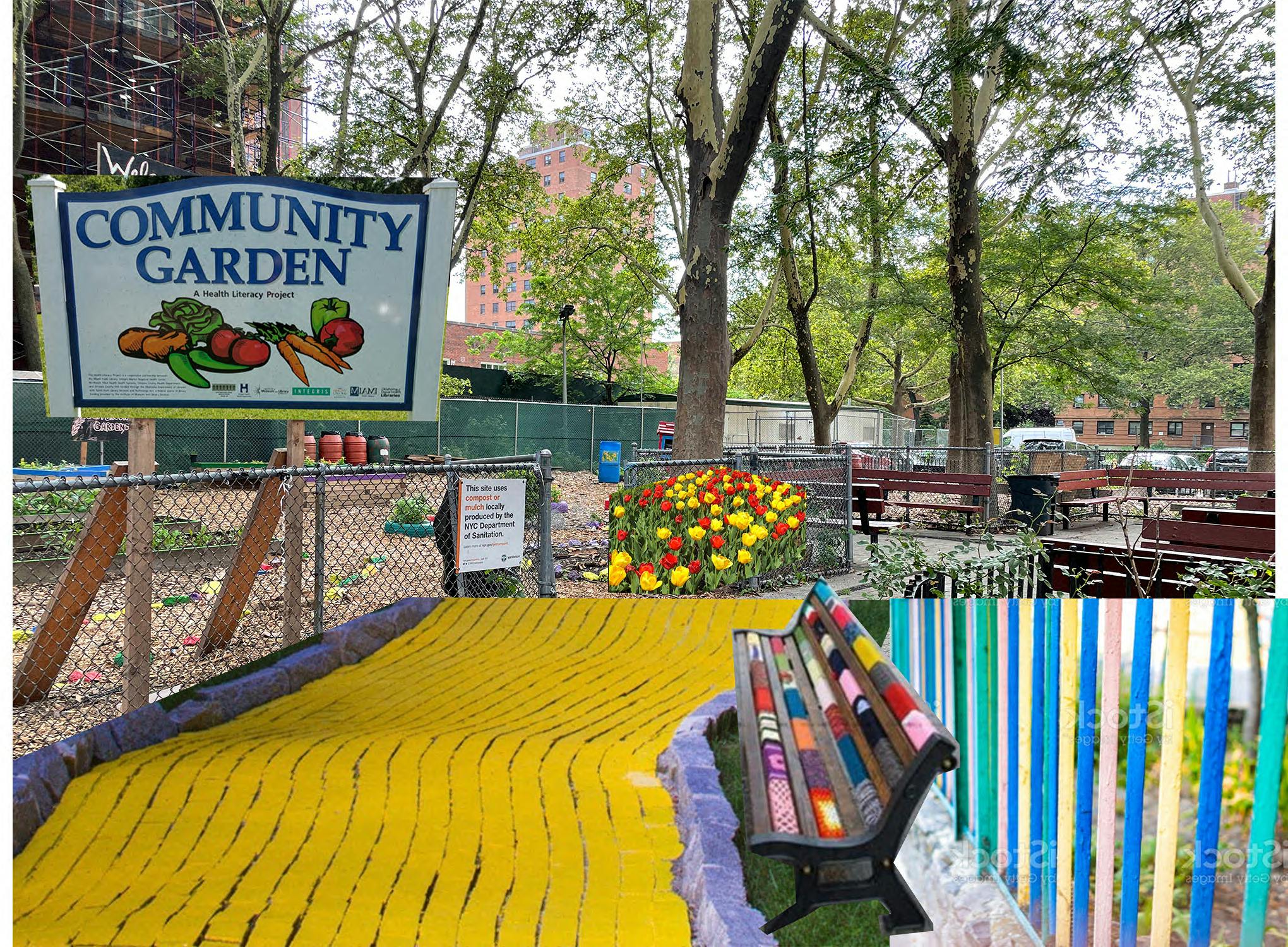 Young resident designer Aboubaker Cherry envisions community spaces with color, nature. and culturally relevant designs. For him, “the painting of the bench…symbolizes a tribal cultural thing.” He concludes, “I am pretty sure if you saw that bench right now on your way home, you would sit down.”
