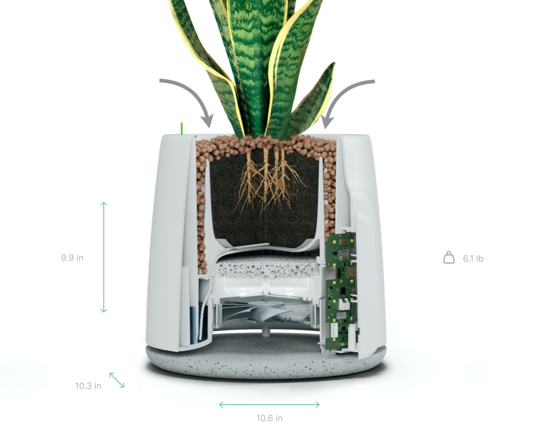 Natural air clearance ionizer