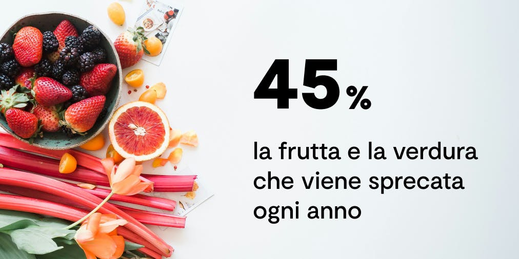 45% spreco frutta e verdura
