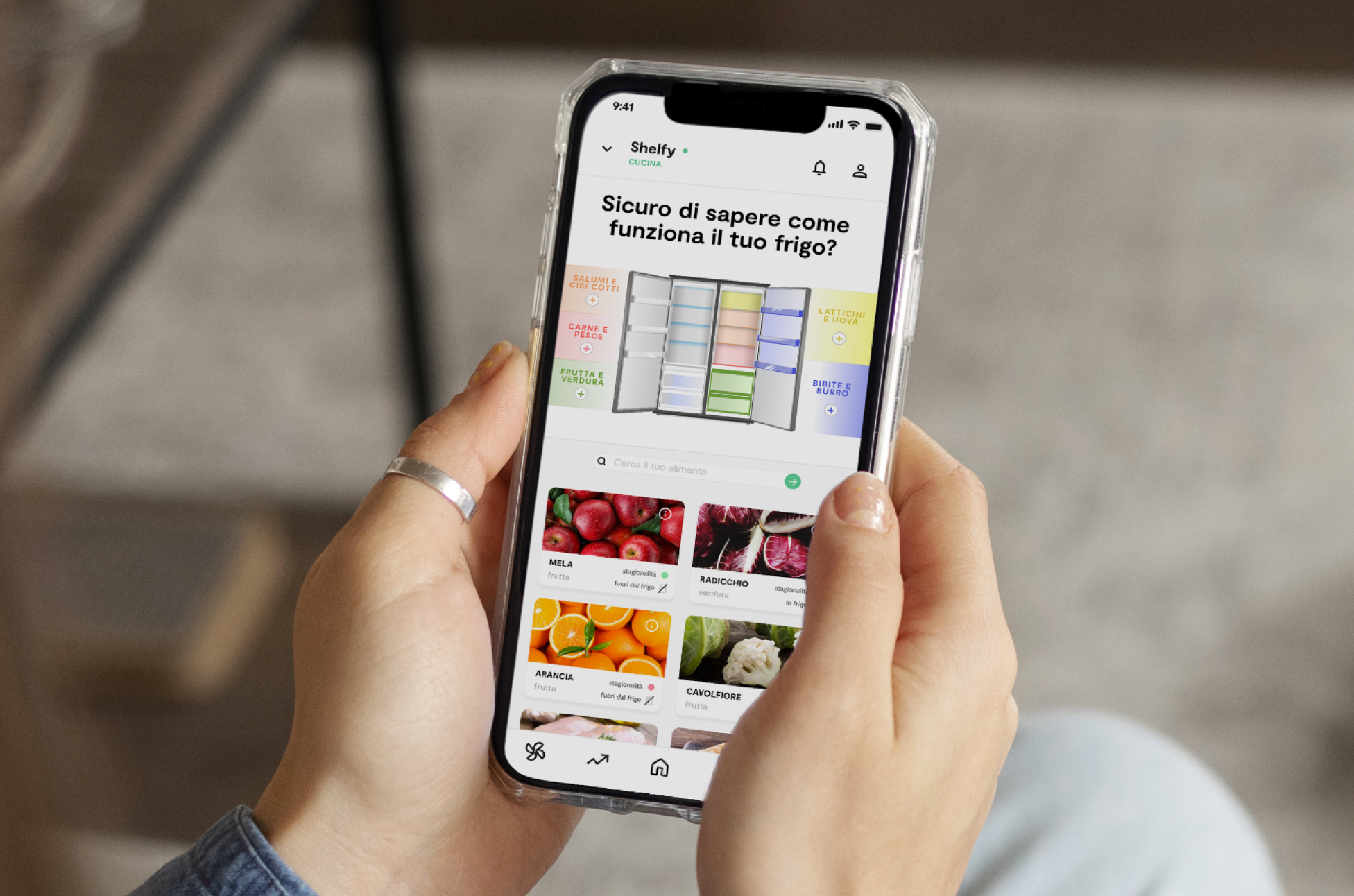 libreria degli alimenti Shelfy