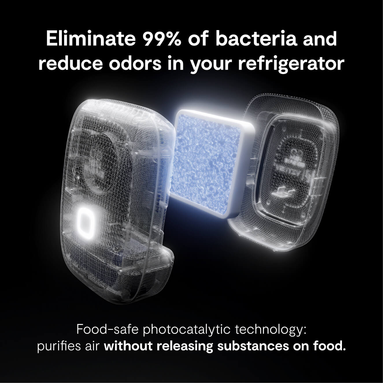eliminate 99% of bacteria with Shelfy