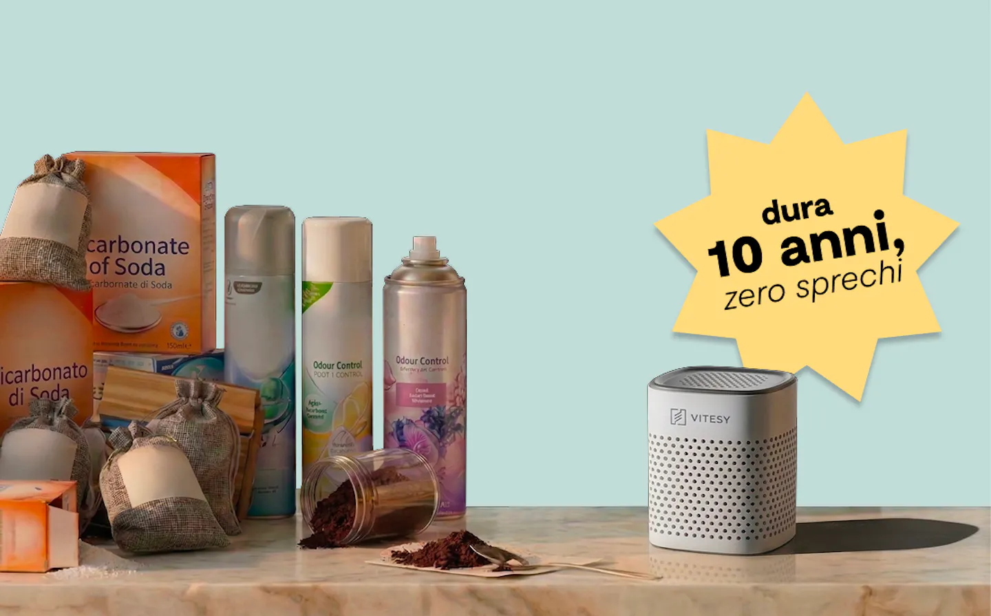 elimina odori senza ricambi riutilizzabile