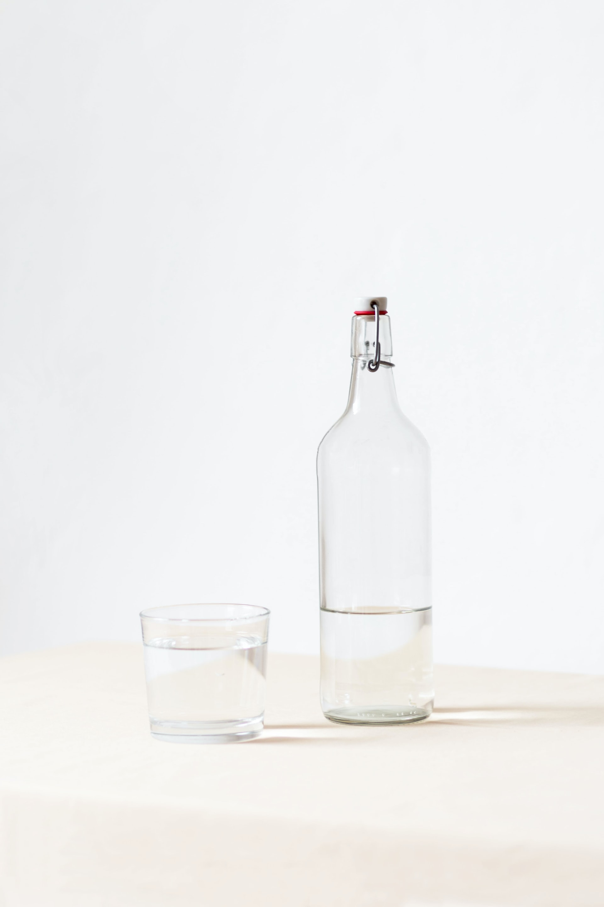 glass water bottle