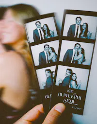Photos of a happy young couple for a party with Viva Photobooth and more