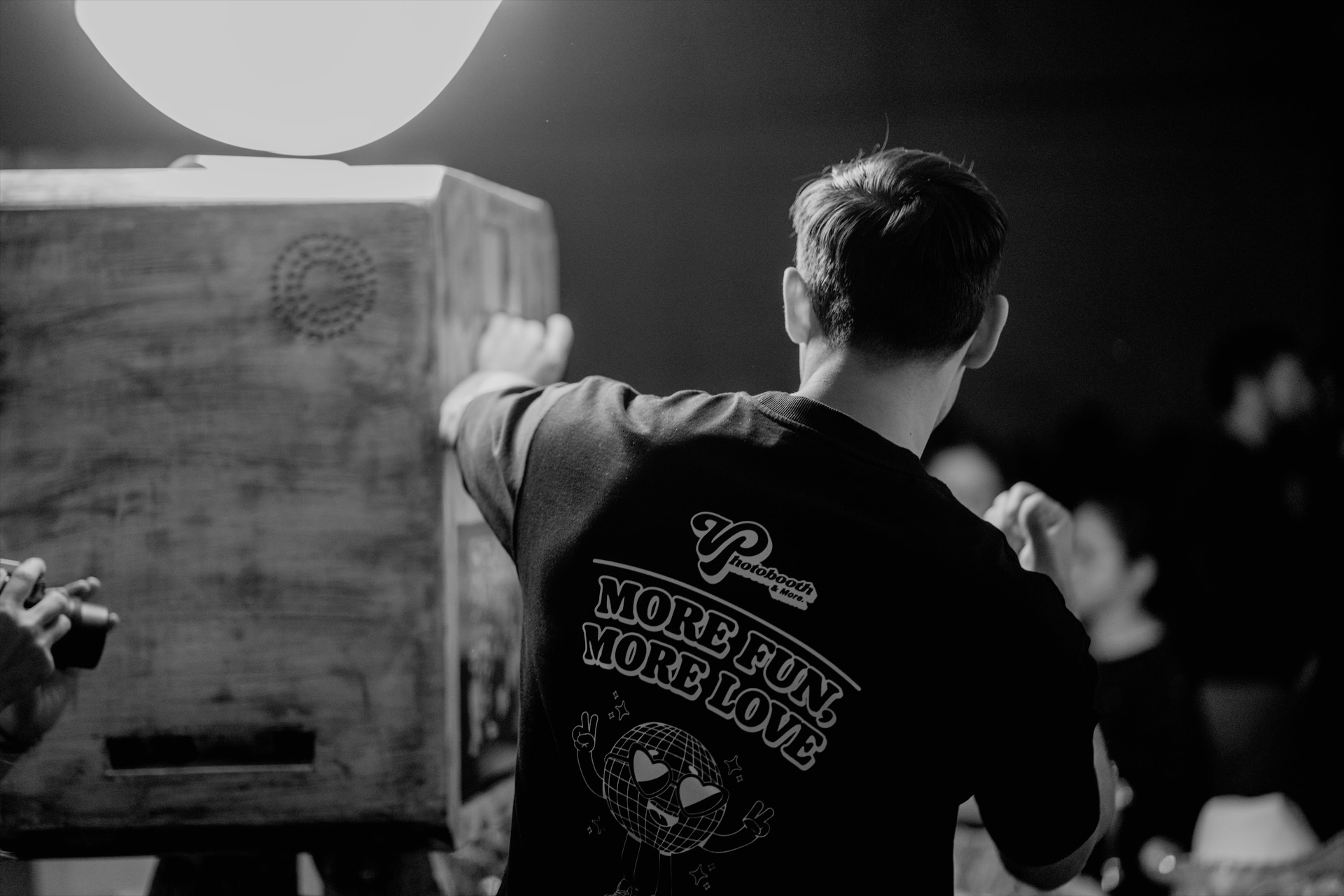 Carlos with the photobooth