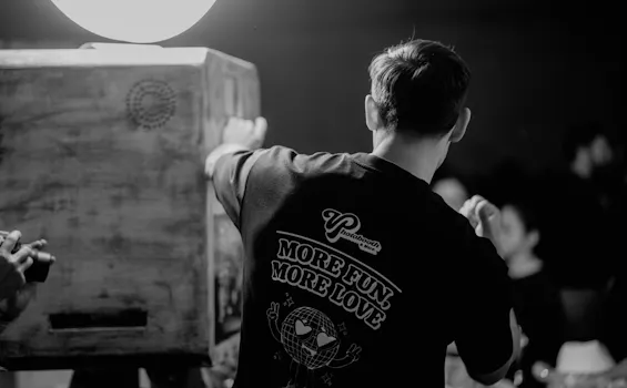 Carlos with the photobooth