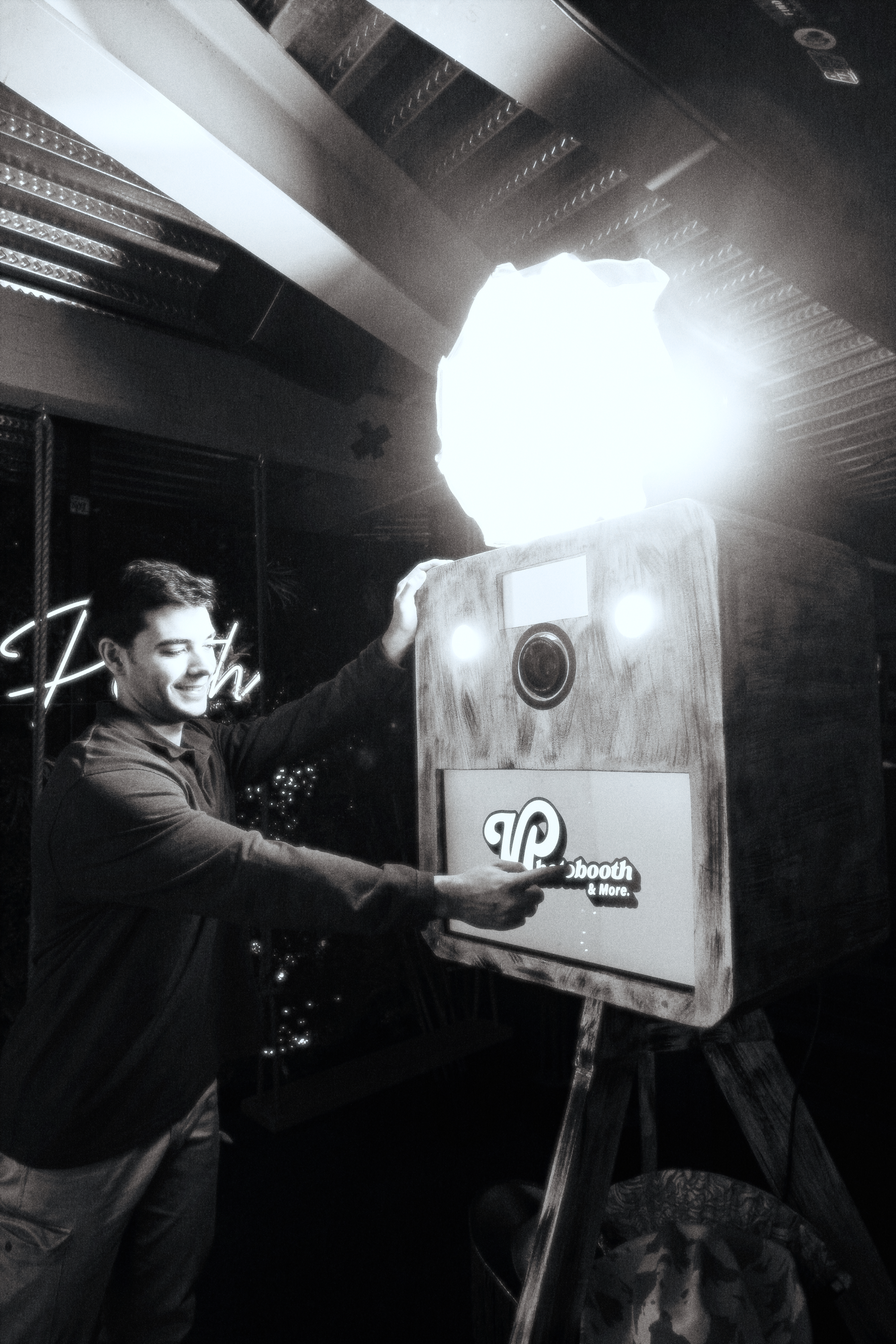 Carlos with the photobooth