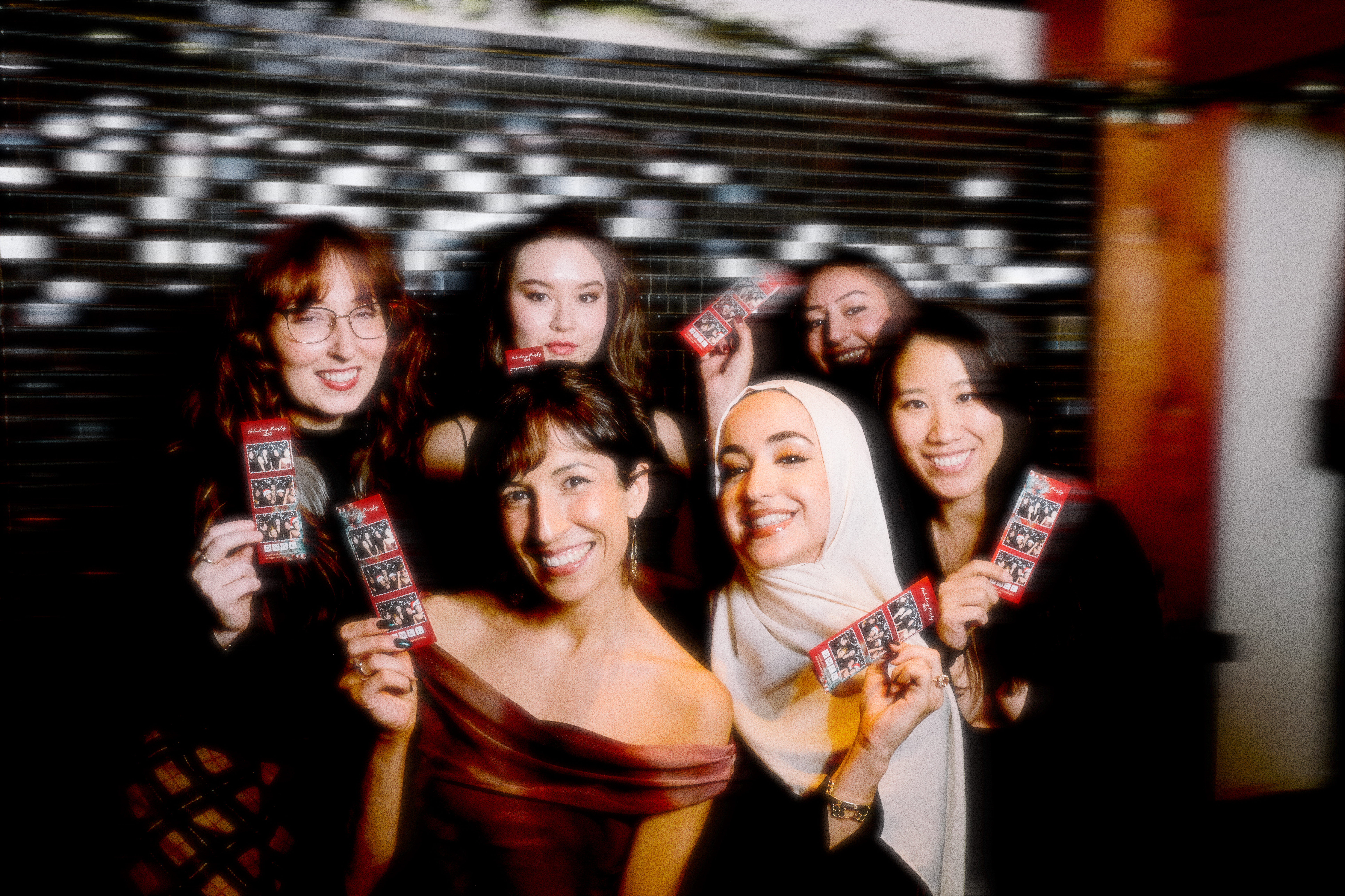 A group photo of coworkers at a corporate event