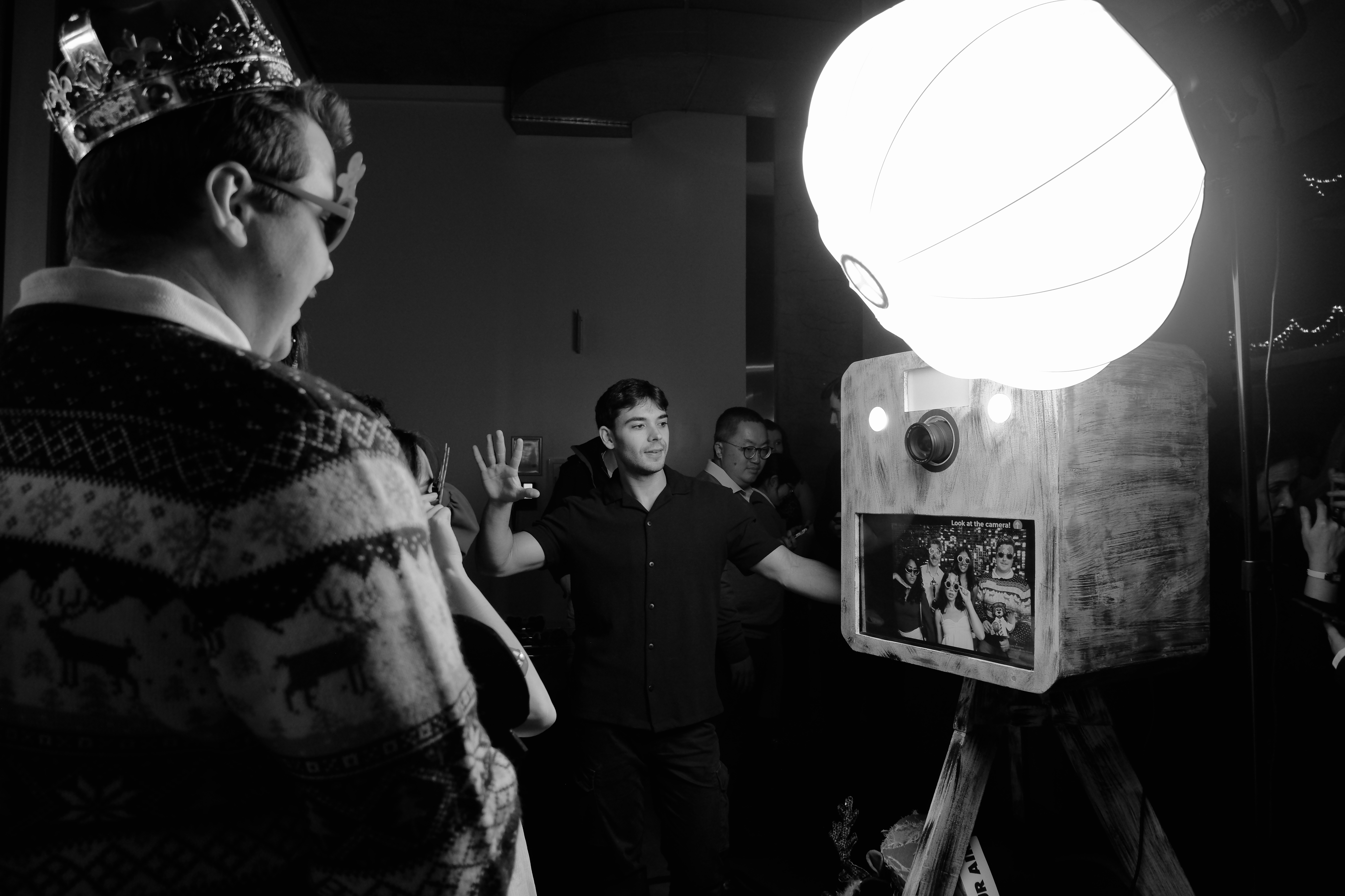 Carlos with the photobooth