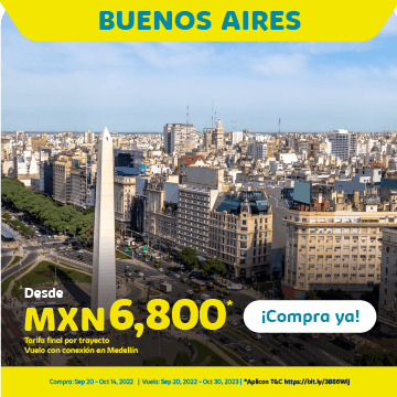 Buenos Aires desde 6.800 MXN