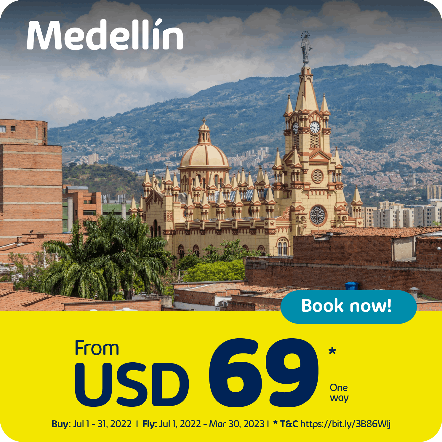 Cheap flights to Medellín