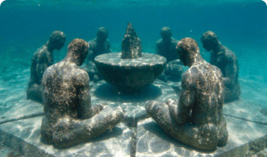 Underwater Museum of Art (MUSA) flights Cancún